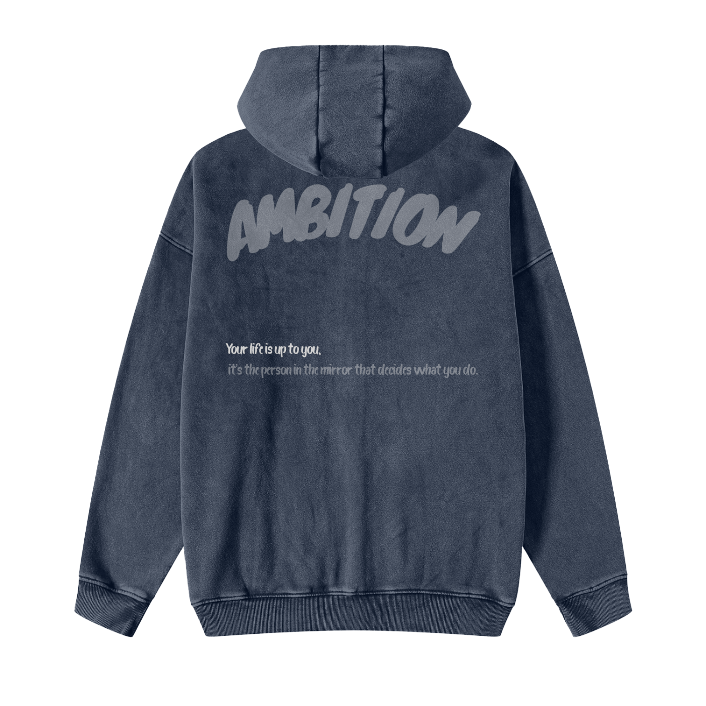 Snow Washed Zip-Through Fleece Hoodie